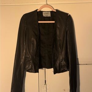 2003 Yves Saint Laurent Rive gauche Tom ford collection Black Leather Jacket